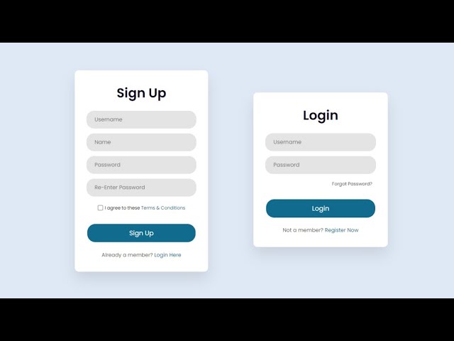 How to make Login and Sign up Form with HTML and CSS | Login & Sign up form HTML and CSS