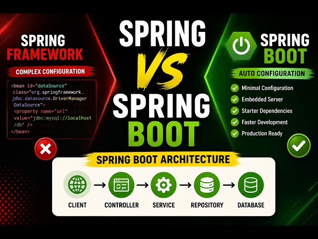 Spring Boot Tutorial for Beginners | Architecture + Spring vs Spring Boot