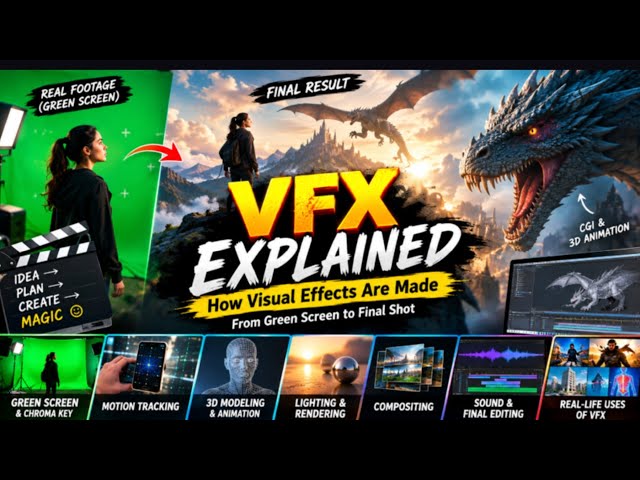 VFX Explained: How Visual Effects Are Made | Green Screen, 3D Animation & Compositing