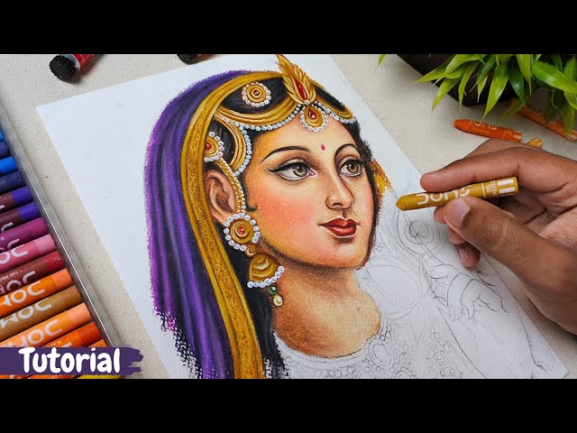 How to Draw Radha Rani 🙏 | Radha Ashtami Special | Easy Drawing Tutorial 😍