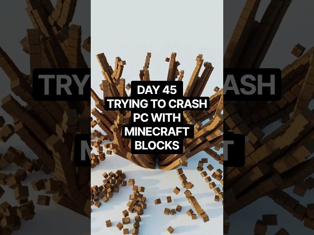 Trying to crash my pc using 2000 minecraft blocks!  #3d #shorts