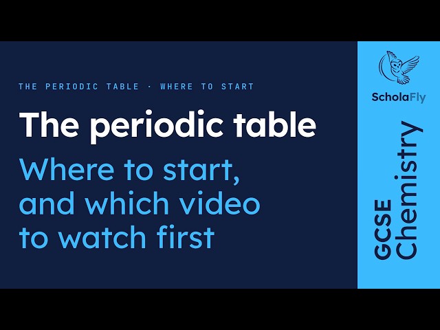 GCSE Chemistry - The periodic table - Intro (2026/27 exams)