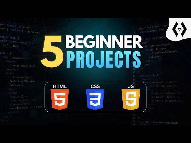 5 Projects for Beginners | Using HTML,CSS and JS