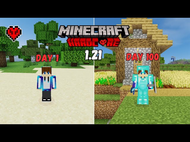 I survived 100 days in Minecraft Hardcore 1.21(Hindi)