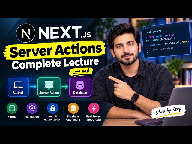 Server Actions in Nextjs | Explained in urdu/hindi