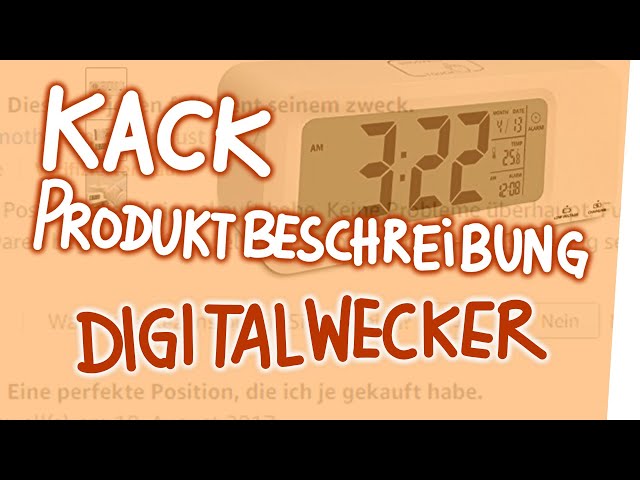 Kack Produktbeschreibung - Digitalwecker