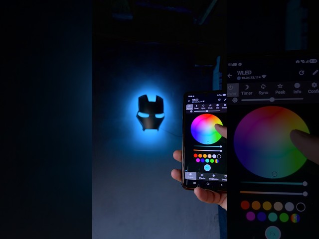 I Built an Iron Man Smart Wall Lamp using ESP8266 & WLED! 🔥| #ashwinprojects #AltiumStudentLab