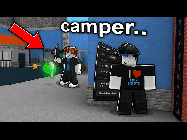 Trolling CAMPER with HACKS in Murder Mystery 2 Script!