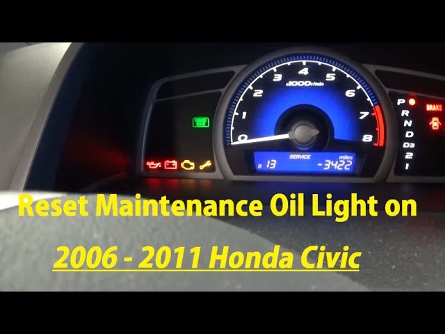 How to Reset Maintenance Oil Light on 2006 2007 2008 2009 2010 2011 Honda Civic