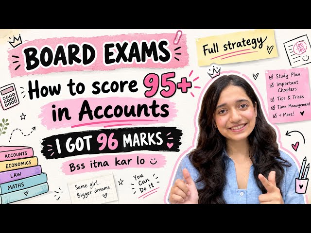 How I Scored 96/100 in Class 12 Accounts 📚|Complete Strategy #studytips #commerce #class12 #accounts