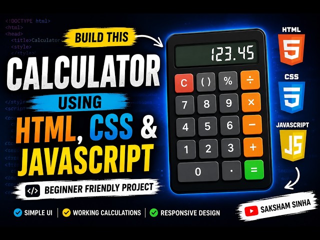 Build a Calculator with HTML, CSS & JavaScript
