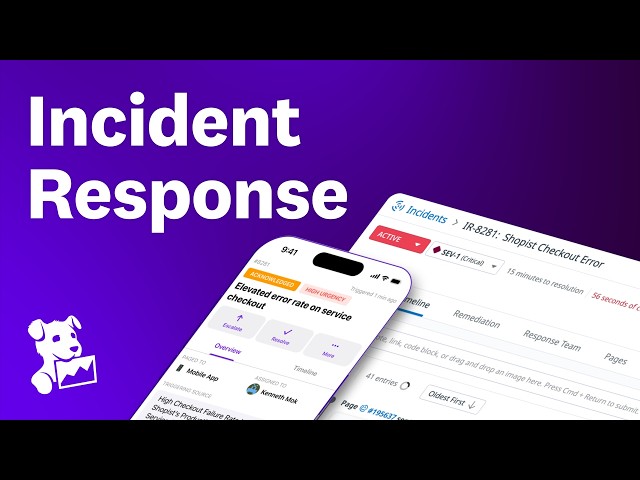 Datadog Incident Response: One platform from alert to resolution