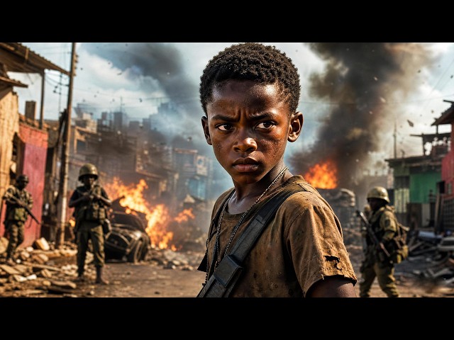 A desperate counterattack!  A 10 year old boy fights back against terrorists, toying with them!