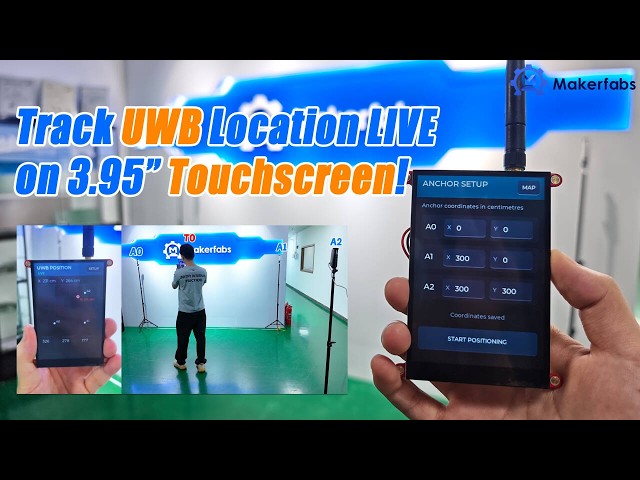 Live UWB Indoor Positioning Directly on a 3.95" Touchscreen Display!