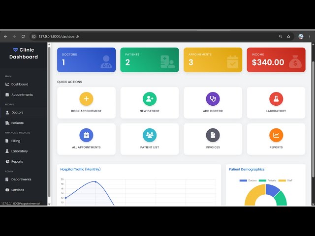 Clinic Management System Project | AI Powered Hospital Management System | Source Code & Report