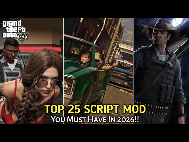 TOP 25 SCRIPT MOD FOR GTA V YOU MUST HAVE IN 2026!! #gta #gtamods #grandtheftauto 