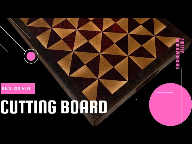 How To Make An End Grain Cutting Board Quilted Pinwheel Pattern   4K