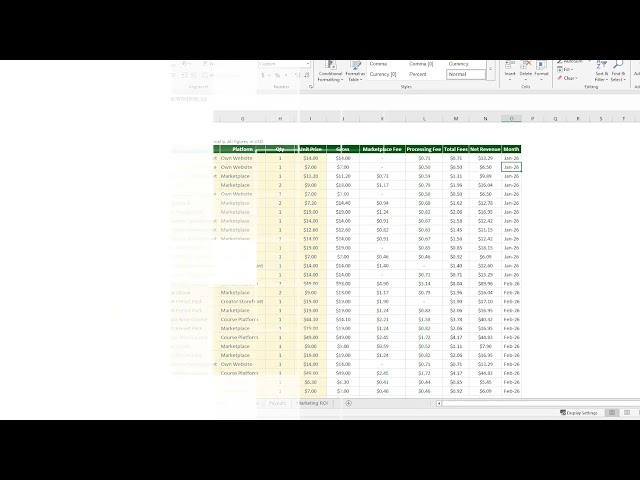 Digital Product Sales Tracker Excel Tutorial | Track Sales, Fees, Refunds, Payouts & ROAS