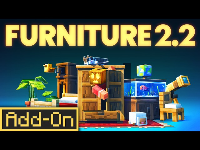 Minecraft FURNITURE Addon 2.2 UPDATE! NEW Halloween Furniture & More!