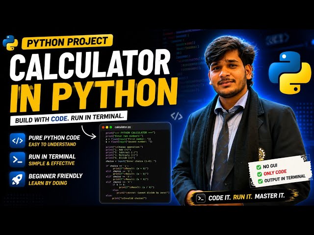 Python Calculator Project in Python 🐍 | Beginner Friendly | Step-by-Ste