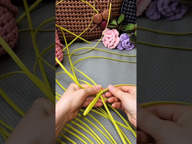 Satisfying Yellow Craft Strip Basket Weaving