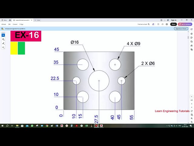 AutoCAD Mechanical Engineering Exercises  16