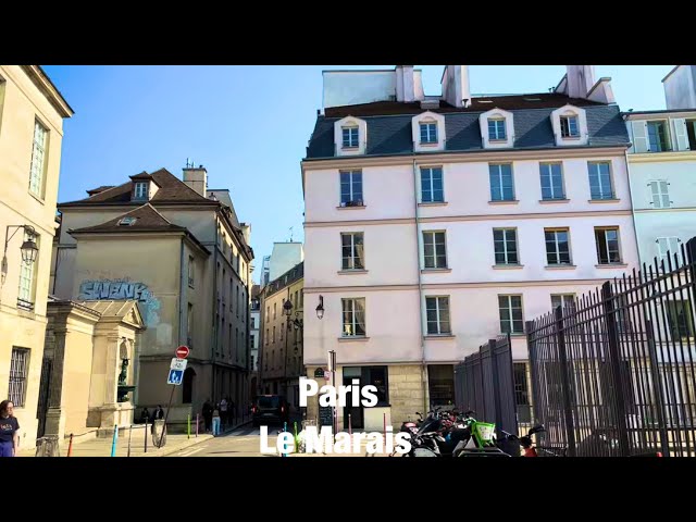 Paris city walks   Le Marais   Paris,France 4K
