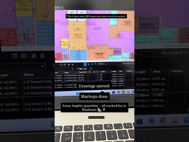 Bluebeam Quantity Takeoff Workflow 🔥 | QS Estimation Process #thecivilchapter #trending #bluebeam