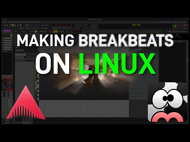 Making Breakbeats on Linux [Ardour, AVL Drumkits, Calf Plugins]