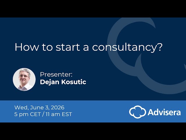 How to start a consultancy [live webinar]