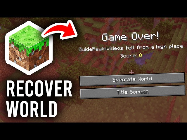 How To Recover A Minecraft Hardcore World If You Die - Full Guide