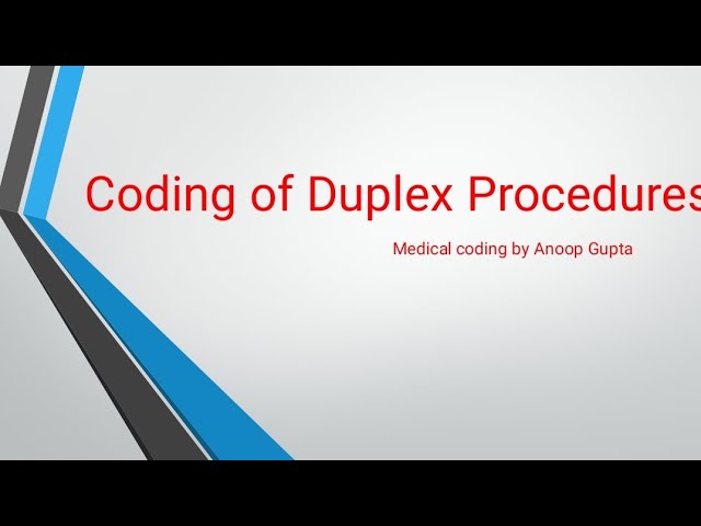 Coding of Duplex procedures | medical coding | Radiology Coding 