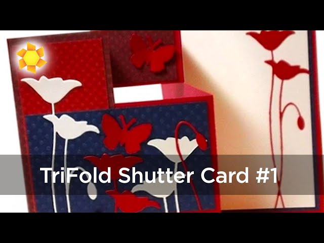 TriFold Shutter Card Template 1 - with room to write!