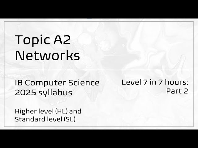 Topic A2: Networks | IB Computer Science (2025 syllabus)