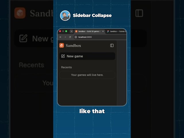 How to build a collapsing sidebar in seconds #ai #coding #nextjs