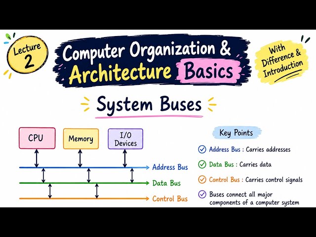 System Buses in Computer Organisation and Architecture | Lecture 2