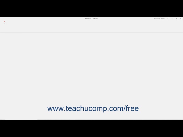 Publisher 2019 & 365 Tutorial The Publisher Environment Microsoft Training