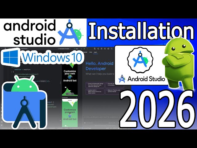How to install Android Studio on Windows 10 [ 2026 Update ] Run Android Apps on Mobile Phone