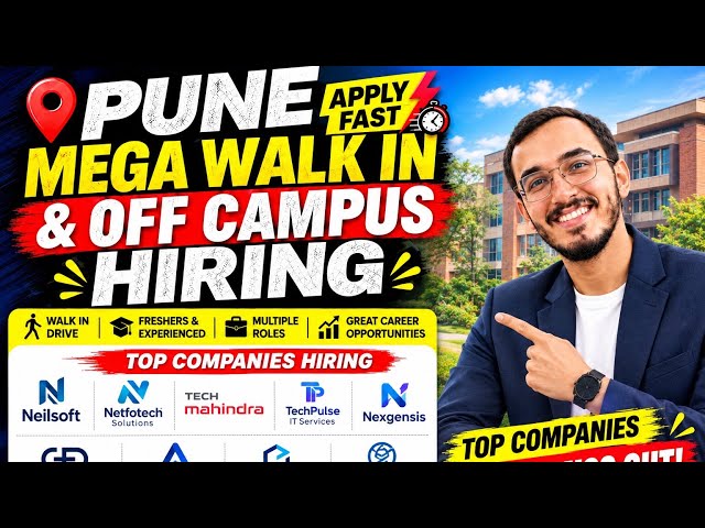 Pune Walk-In & Off Campus Hiring 2026 | September | Freshers & Experienced | IT Jobs