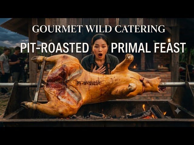BBQ grilled whole calf, a Vietnamese street food dish 🇻🇳