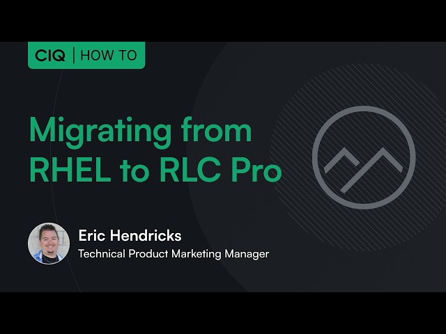 Migrating from RHEL to Rocky Linux (RLC Pro) from CIQ