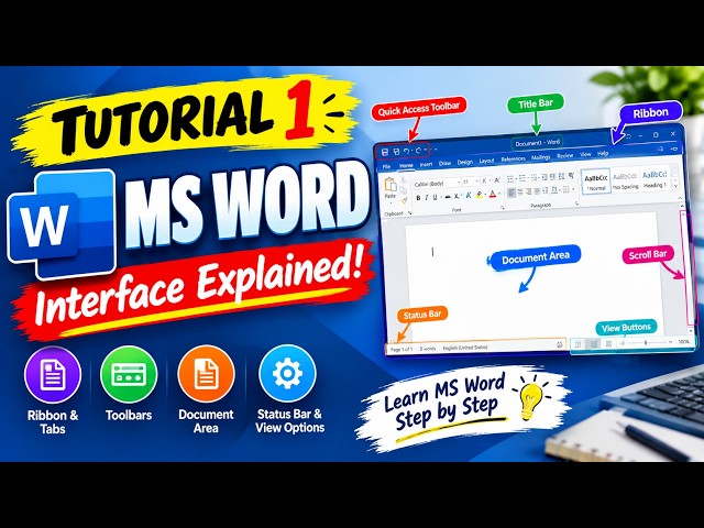 MS Word Tutorial 1 | Introduction & Complete Interface | Sumaira Digital Skills