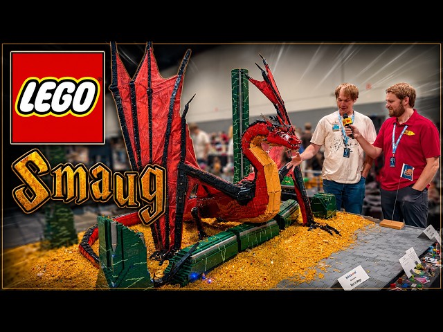 He Built Huge LEGO Smaug Dragon with 150,000 Pieces!