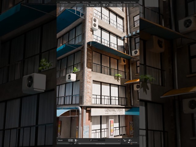Blender Building Generator Tool #blender3d #3d #gameassets