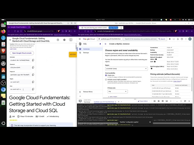 GCP --2025|| Google Cloud Fundamentals: Getting Started with Cloud Storage and Cloud SQL