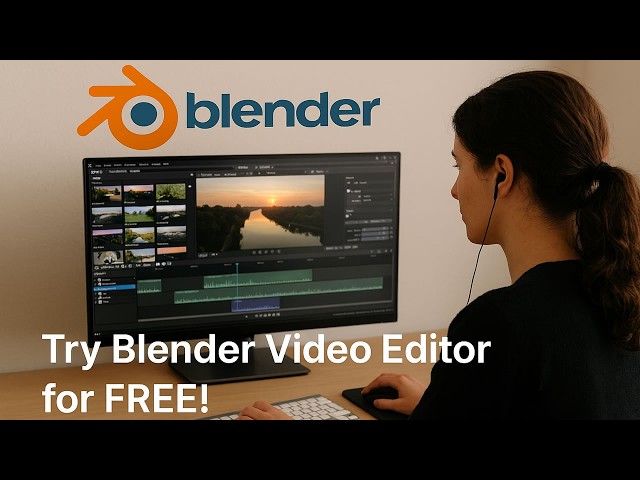 How to Edit Videos in Blender for Free!  #blendertutorial #blender #videoediting #madediting