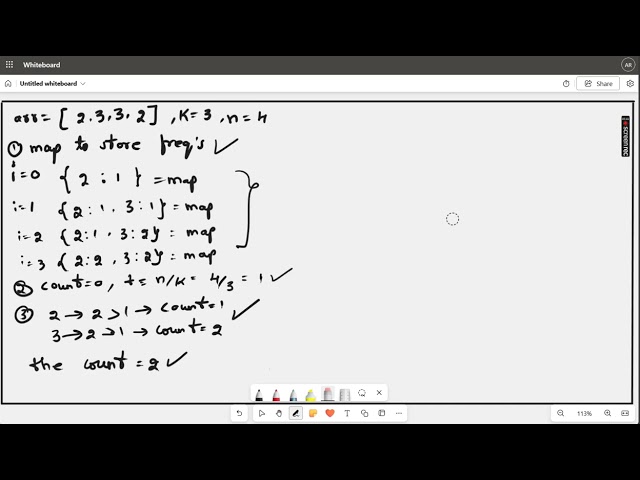 More than n divided by k occurences - Easy - GeeksforGeeks