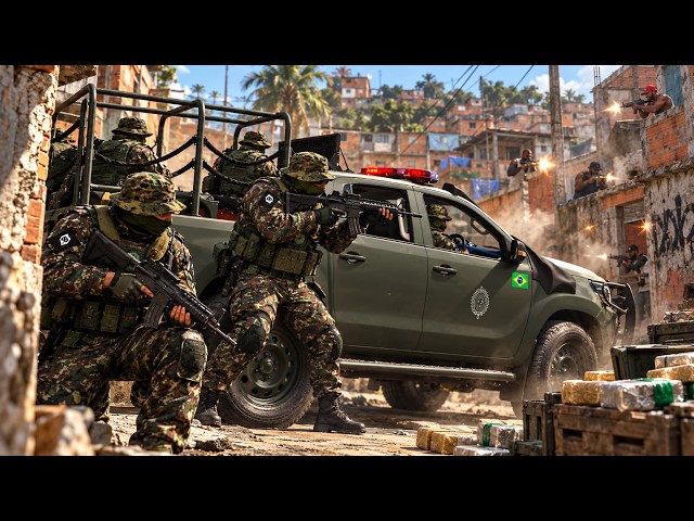 POLÍCIA do EXÉRCITO ENTREI na FAVELA e APREENDI DROGAS e ARMAS! | GTA 5 POLICIAL