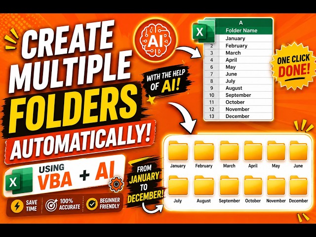 Create Multiple Folders Automatically Using VBA + AI 🤯 | Excel VBA Mini Project #3