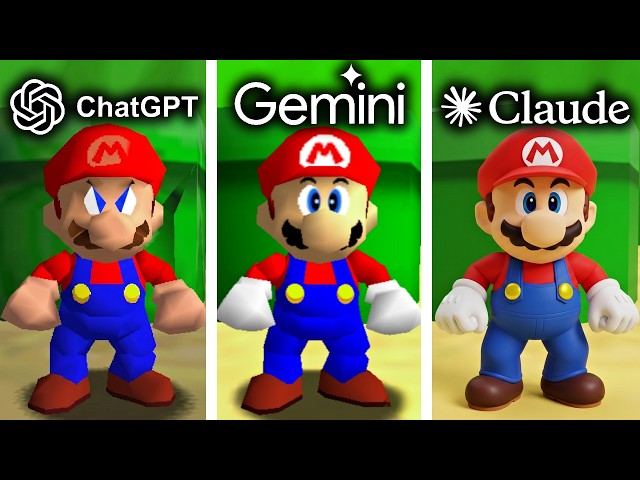 ChatGPT vs Gemini vs Claude Make Mario 64 From Scratch